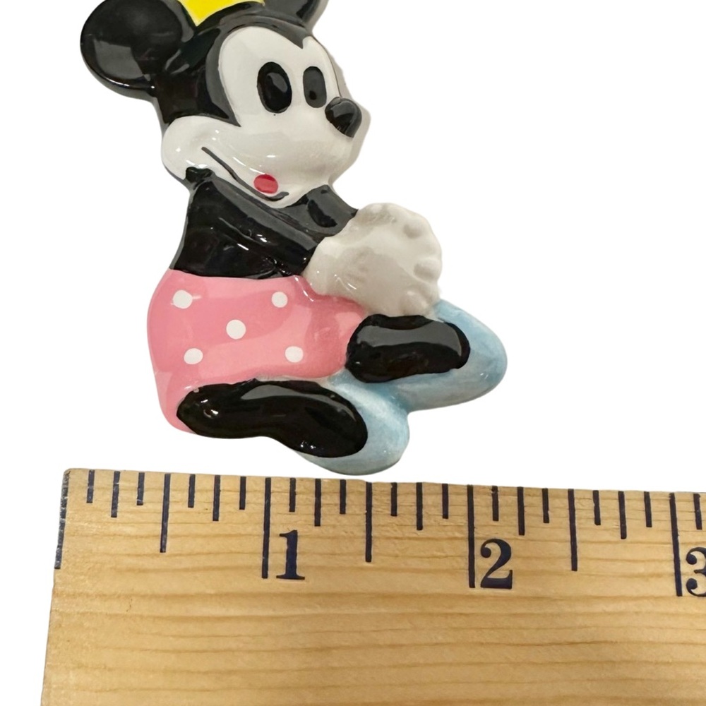 Disney RARE Schmid Minnie Mouse Christmas Ornament Ceramic Porcelain Figurine - Picture 6 of 6